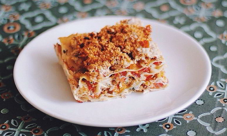 Рецепт овощной лазанья с брокколи и цветной капустой