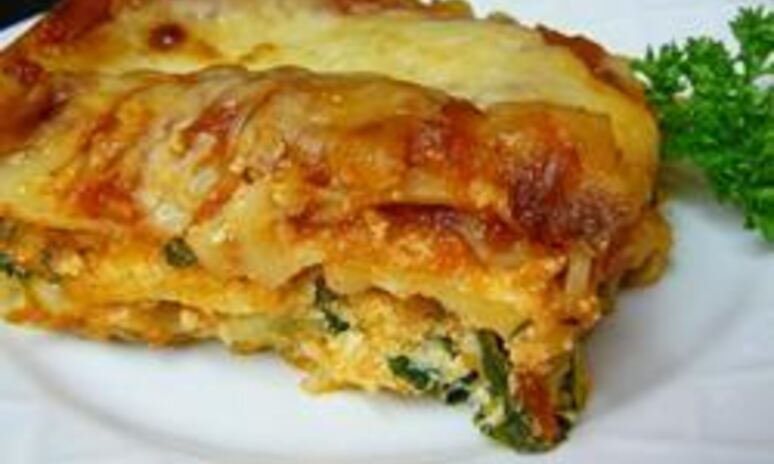Рецепт вегетарианской лазанья со шпинатом
