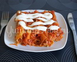 Каннеллони с фаршем в томатном соусе