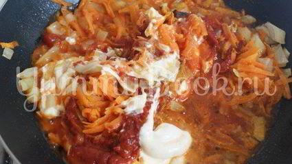 каннеллони с фаршем в томатном соусе