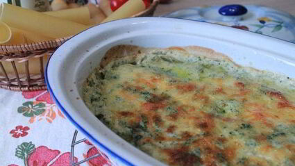 каннеллони с песто из шпината