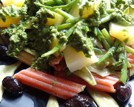 Лигурийская паста тренетте с песто и овощами