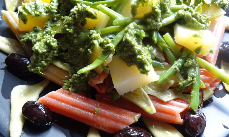 Рецепт лигурийской пасты тренетте с песто и овощами