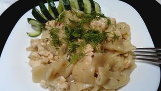 Макароны с фаршем в мультиварке