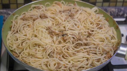 макароны с говядиной и соусом болоньезе