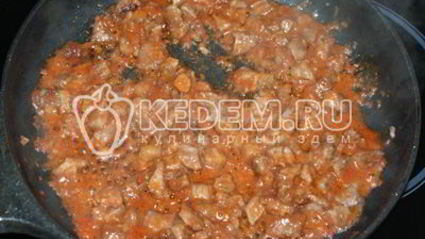 макароны с мясом и овощами