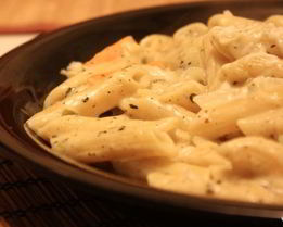 Макароны с соусом бешамель