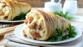 Макароны с сыром в рожке