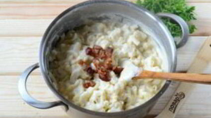 макароны с сыром в рожке