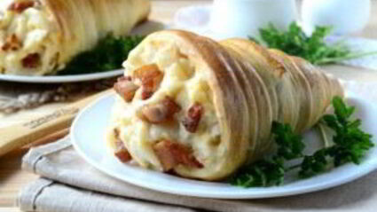 макароны с сыром в рожке