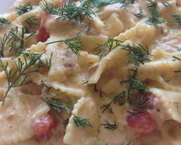 Паста фарфалле с тунцом