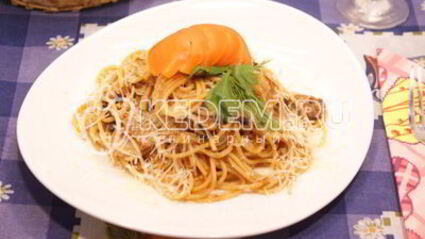 паста с грибами и баклажанами