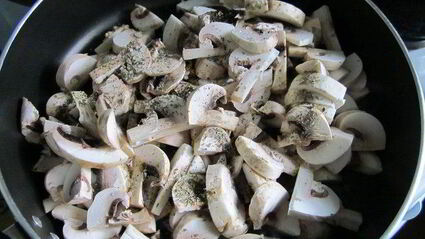 паста с грибами и овощами