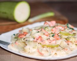 Паста с красной рыбой в сливочном соусе