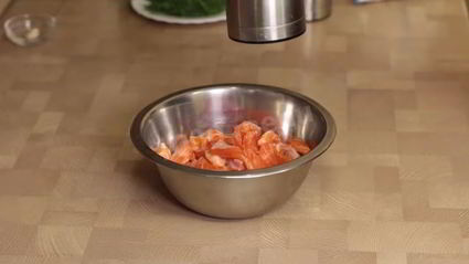 паста с красной рыбой в сливочном соусе