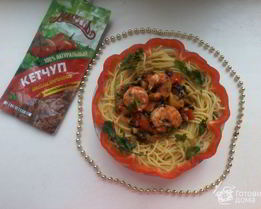 Паста с креветками