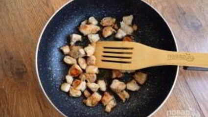 паста с курицей и соусом песто