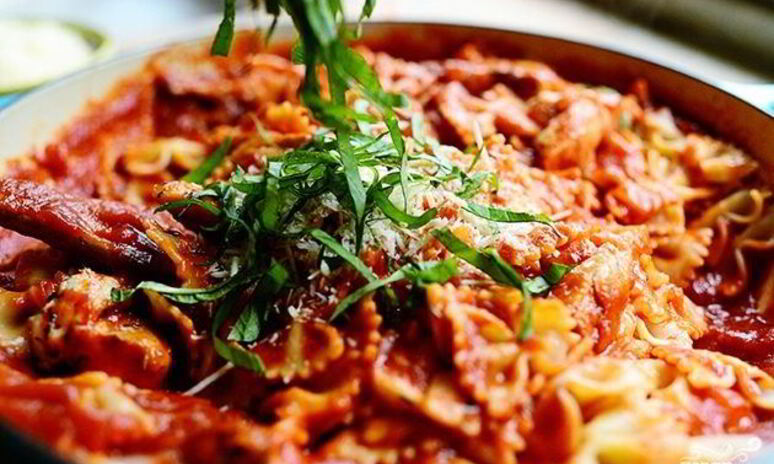 Рецепт пасты с курицей и томатами