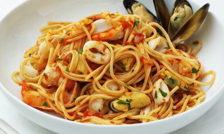 Рецепт пасты с мидиями в сливках