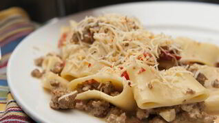 Паста с мясным фаршем