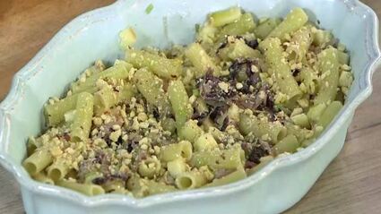 паста с радиккио, орехами и сыром