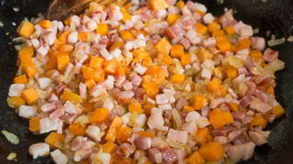 паста с тыквой и беконом