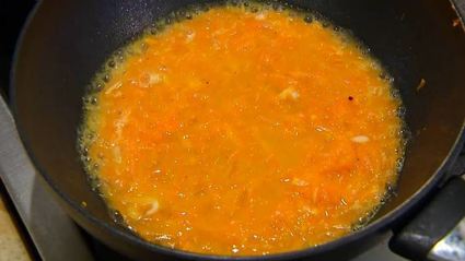 паста с тыквой и креветками