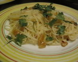 Паста с жареным чесноком