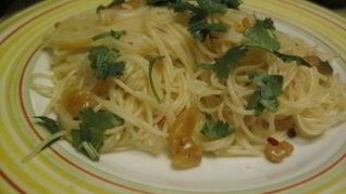 Паста с жареным чесноком