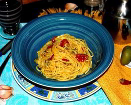 Спагетти Альо ольо пеперончино