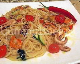 Спагетти с морепродуктами