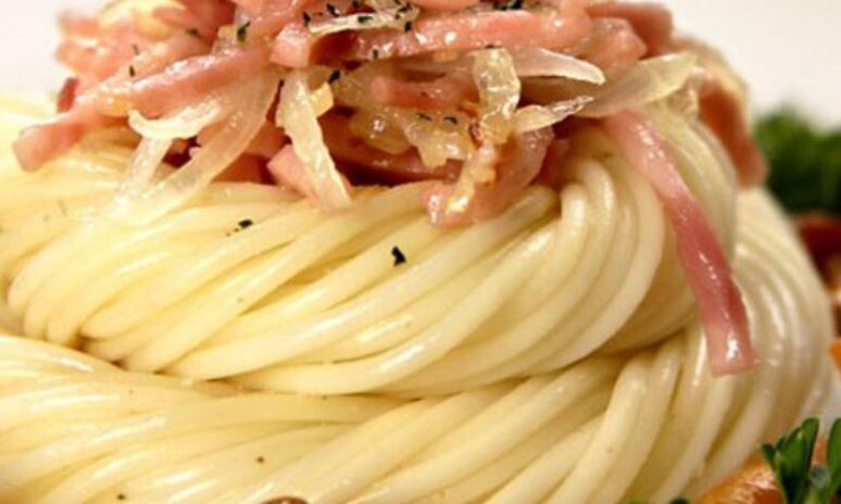 Рецепт спагетти с опятами