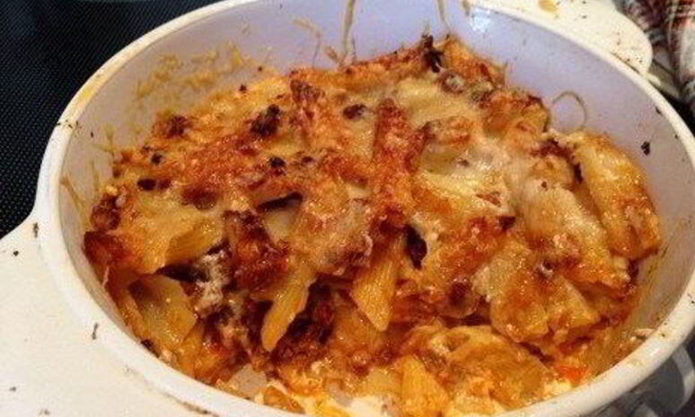 Рецепт сырно-мясной запеченная паста