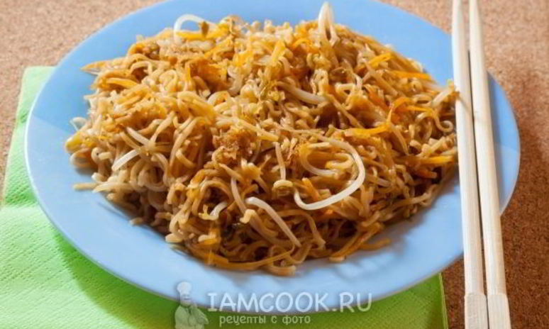 Рецепт жареной лапши с морковью