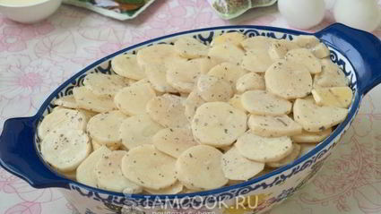 говядина с грибами и картошкой в духовке