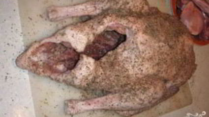 гусь в духовке в рукаве