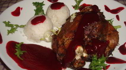 индейка маринованная с клюквенным соусом