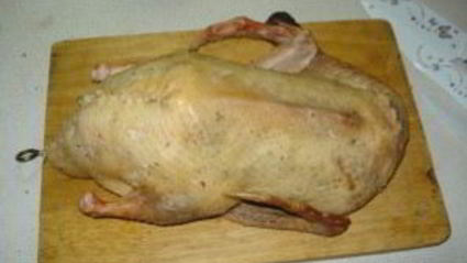 индоутка с яблоками в рукаве