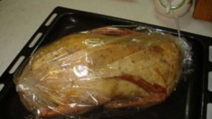 индоутка с яблоками в рукаве