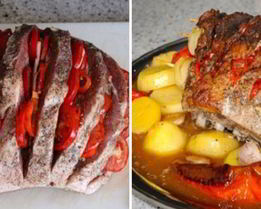 Корейка на кости в духовке