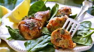 Куриная голень, фаршированная грибами