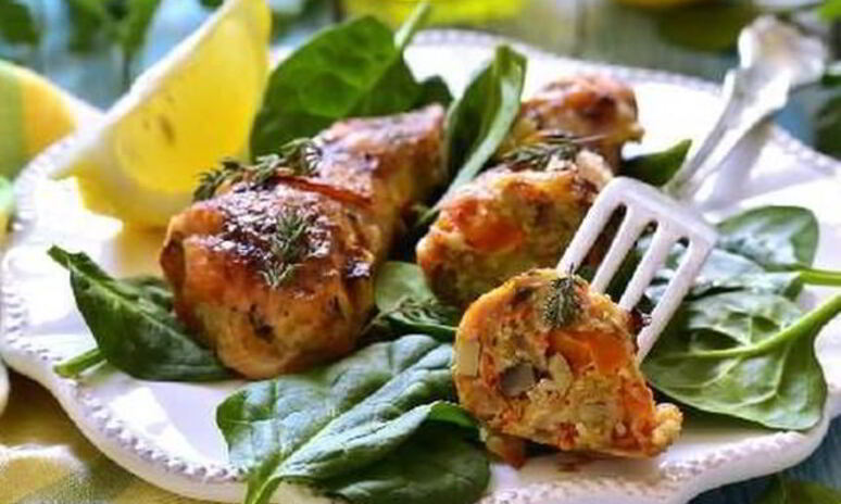 Рецепт куриной голени, фаршированной грибами