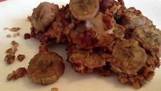 Куриная грудка с арахисом и бананами