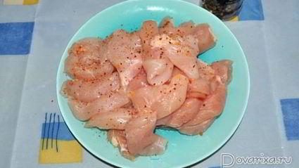 куриная грудка с фасолью