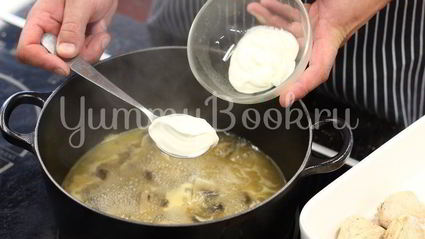 куриное филе с яблоками и сидром