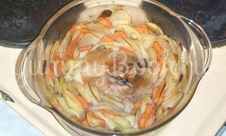 Рецепт куриных окорочка запеченные с овощами
