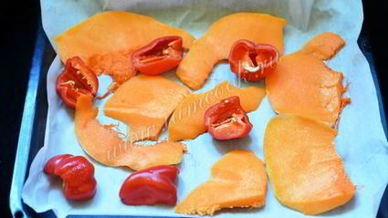 курица в духовке с тыквой