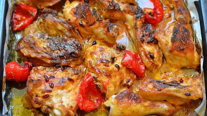 курица в духовке с тыквой