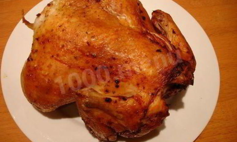 Рецепт курицы в фольге на углях целиком