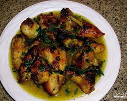 Курица в лимонном соусе